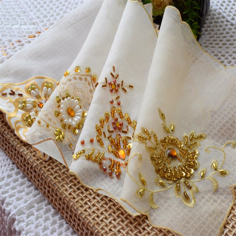 Clear Barn Foreign Trade Eurostyle Nails Pearl Beads Beads Beads for Embroidery Decorative napkins Cushions Trays Mat Tea Trays Cover Towels Vase Mat towels