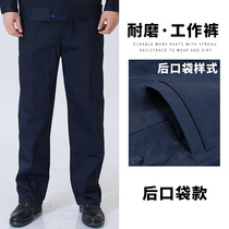 Pocket Worktrousers Men wear loose black cotton multipocket straight tube wear pants in spring and summer