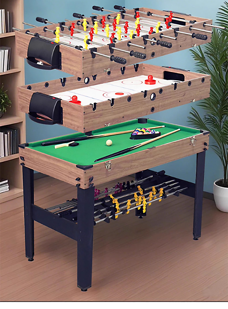 Настольный хоккей 2025新款三合一多功能冰球台球足球桌面游戏家用亲子61儿童节礼物 Magic full