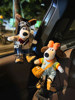Cute Cartoon Dog Car Seat Belt Shoulder Protectors, a Pair of Couple Protective Covers, Car-Mounted Dolls, Interior Decoration Ornaments