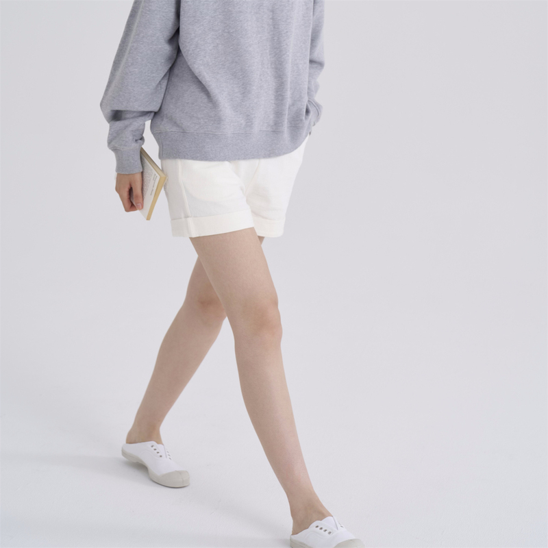 Sieste Fm Off-White Sand-Washed Cotton-Linen Rolled-Edge Shorts Sieste Fm Off-White Sand-Washed Cotton-Linen Rolled-Edge Shorts