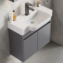 Wall-mounted washbasin bathroom cabinet combination ceramic pot belly basin small apartment washbasin bathroom washbasin