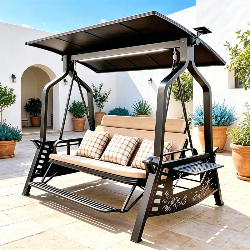 Swing Outdoor Patio Balcony Leisure Three-Person Hammock Rocking Chair Outdoor Garden Trendy Small Yard Swing Hanging Chair Swing Outdoor Patio Balcony Leisure Three-Person Hammock Rocking Chair Outdoor Garden Trendy Small Yard Swing Hanging Chair
