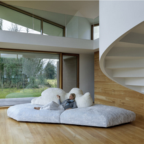 Edra Polar Bear Sofa Creative Network Designer Leisure Sofa Taiwan White Bear with Back to Multiple Sofa