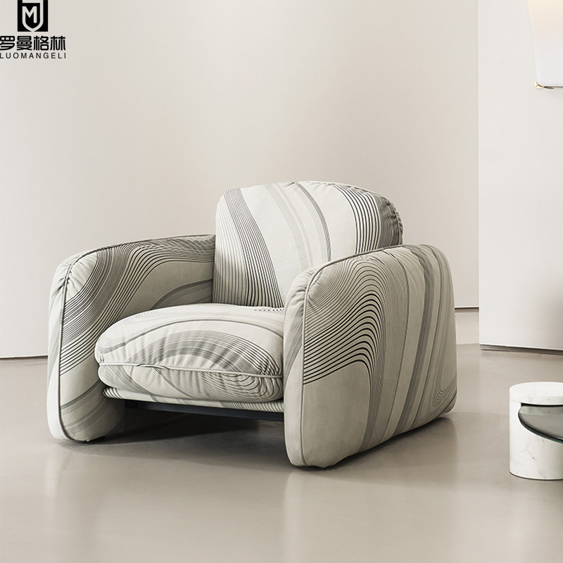 Italian net red baxter single chair designer minimalist small apartment living room sofa furniture simple luxury single leisure chair