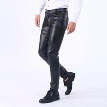 Pantalon Men Spring Autumn Fashion Coréen Fur Leather Pants Mot