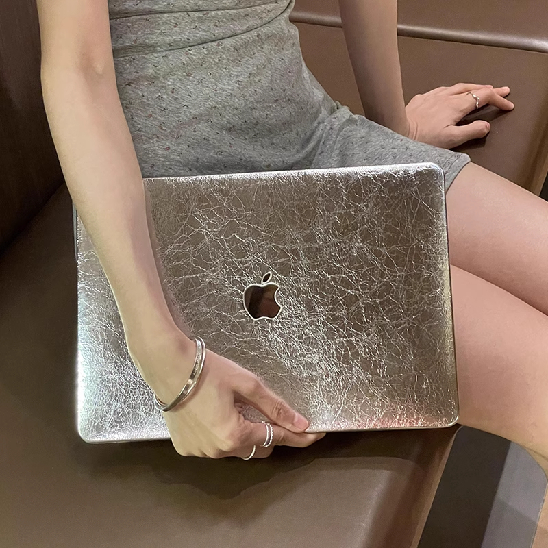 Suitable for Apple MacBook Air Protective Case, Laptop M2 Computer Cover, 14-Inch 2026 New Model, 13 High-End Genuine Leather MacBook Air Crackle Pattern Soft Case, M1 Metal M4 15 Light Luxury 16m3