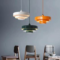 Nordic LED Pendant Light Macaron Carbon Steel Aluminum White