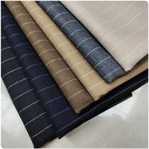 Spring Autumn Season Microelastic Shuttle Wool Sensation Striped Suit Fabric Pants Skirt Suit New Products Anti-wrinkle Clothing Fabric