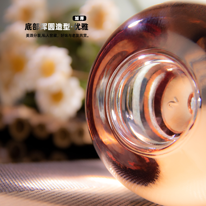 Glass wine bottles, empty wine bottles, sealed high-end one-pound packaging, customized fruit wine empty bottles, light bottles, white wine bottles, soaked wine bottles