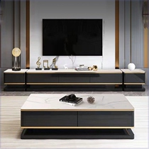 TV cabinet combination coffee table set high-end living room modern simple light luxury slate new size floor cabinet