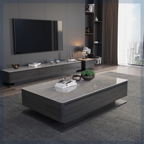 Coffee table Internet celebrity popular TV cabinet floor-standing floor-standing TV cabinet combination set modern light luxury Italian style minimalist light luxury