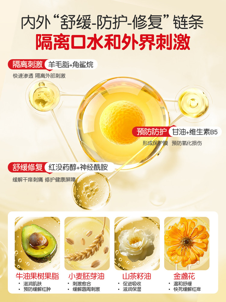 Beingmate Baby Saliva Cream for the Lip Area, Specially Designed for Infants and Young Children during the Oral Phase, Repairing and Soothing Face Cream to Isolate Saliva