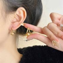 Champagne imitation pearl earrings for women Maillard French retro cool style simple versatile earrings earrings earrings jewelry