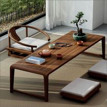 Japanese tatami table low table light luxury balcony solid wood tea table Zen Kung Fu tea Kang table small coffee table desk long