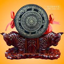 Guangxi Bronze Drum Zhuang cultural heritage hand-cast large bronze drum office ornaments ethnic characteristic gifts