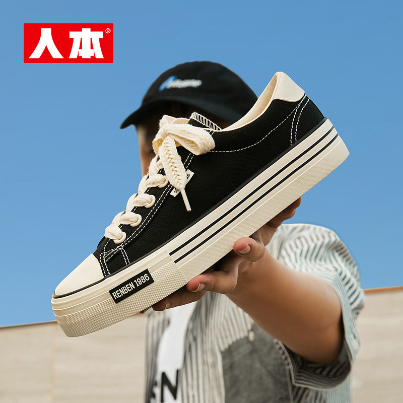 Renben 2026 春新作 レトロキャンバスシューズ メンズ カジュアル 万能 クラシックスニーカー 韓国風 トレンディ カップルシューズ