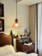 French Mid-Century Style Bedside Chandelier 2026 New Retro American Light Luxury High-End Bedroom Room Glass Chandelier