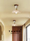 French-Style Cream-Colored Vintage Corridor Light, Ceiling Light with Ceramic Flowers for Entryway, Foyer, Cloakroom, and Balcony Lighting
