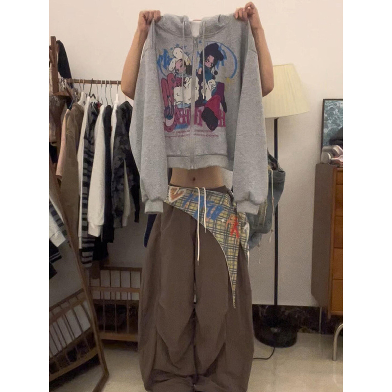 Korean Sweet Girl Cartoon Hoodie Sweatshirt for Women, Spring and Autumn Design, Loose Casual Versatile Jacket, Trendy