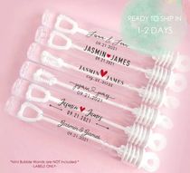 Personalized Wedding Bubble Tube Labels Custom Clear Bübble