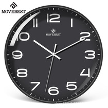 12-inch living room wall clock simple clock household plastic clock silent quartz clock wall clock Nordic light luxury wall clock