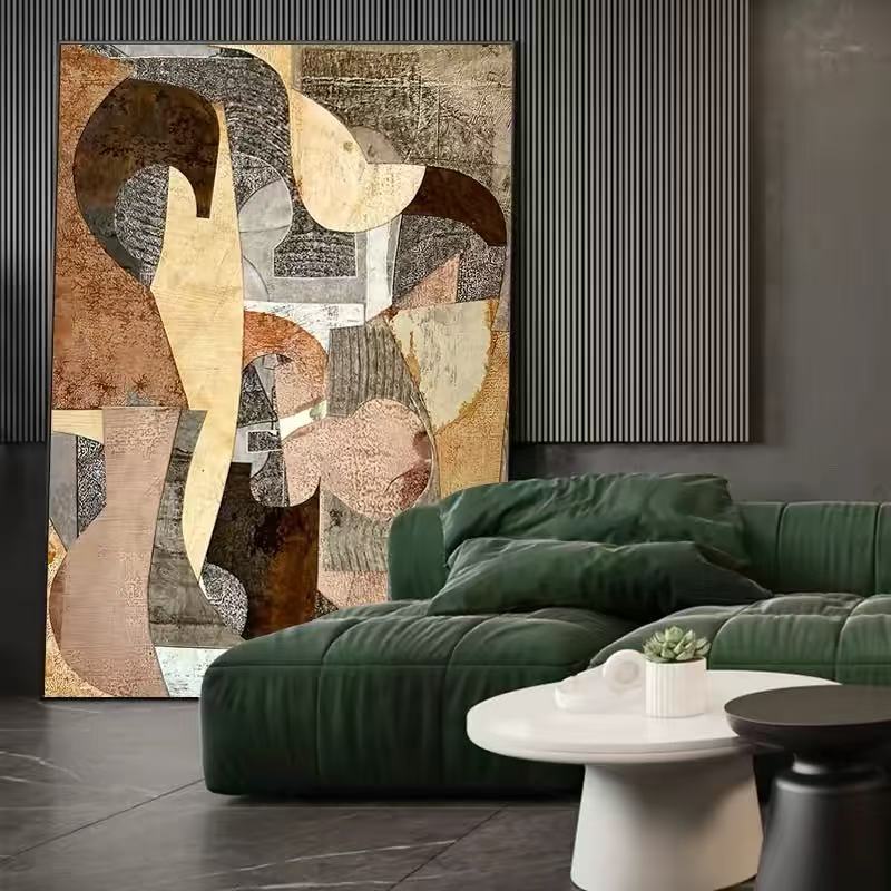 Simple Modern Italian Minimalist Living Room Entrance Decorative Painting, Purely Hand-Painted Creative Texture Graffiti Abstract Floor-Standing Oil Painting Simple Modern Italian Minimalist Living Room Entrance Decorative Painting, Purely Hand-Painted Creative Texture Graffiti Abstract Floor-Standing Oil Painting