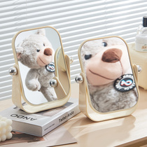 Double-sided makeup mirror home desktop dressing table mirror office dormitory simple desktop magnifying dressing mirror ins