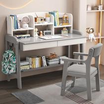 Childrens study table all solid wood desk household simple primary and secondary school students can lift special table and chair covers for homework