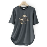 Летняя футболка, изогнутая летняя одежда, короткий рукав