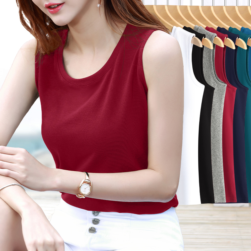 Red Vest for Women in Their Zodiac Year, Suitable for Summer Wear, for Middle-Aged Mothers, with Wide Shoulder Straps, Large Size, Sleeveless Top, Base Layer Shirt