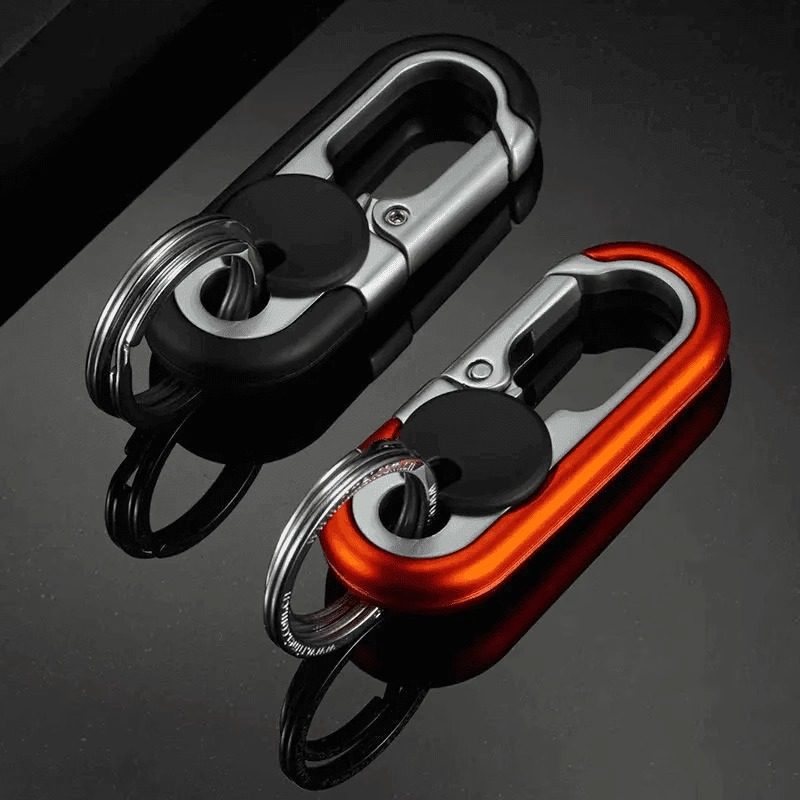 Men's Key Chain Business Waist-Hanging Car Keychain Pendant Key Ring Creative Double-Ring Keychain Motorcycle