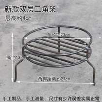 Handmade Wild Cooking Tripod Triangular Boiler Rack Firewood Stove Shelf Objects Triangle Ground Multipurpose Barbecue Terrace Pan Furniture