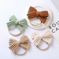 1PCS Cute Knitting Wool BowkNot Elastic Hairband Infant Soli