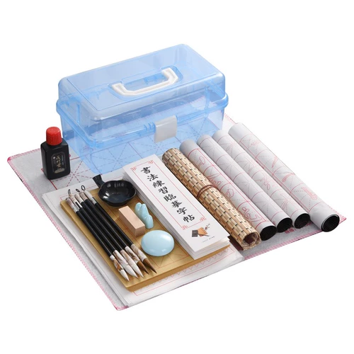 Кисть для письма, комплект для школьников, мягкая профессиональная практика для начинающих для взрослых, каллиграфия, ящик для хранения, подходит для начинающих, полный комплект