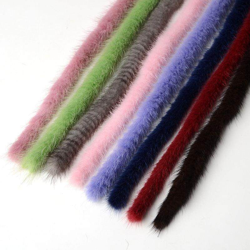 Fur accessories mink wool water color wool linen water strips accessories Multi-optional hooded fur strips wool strips of wool-Taobao