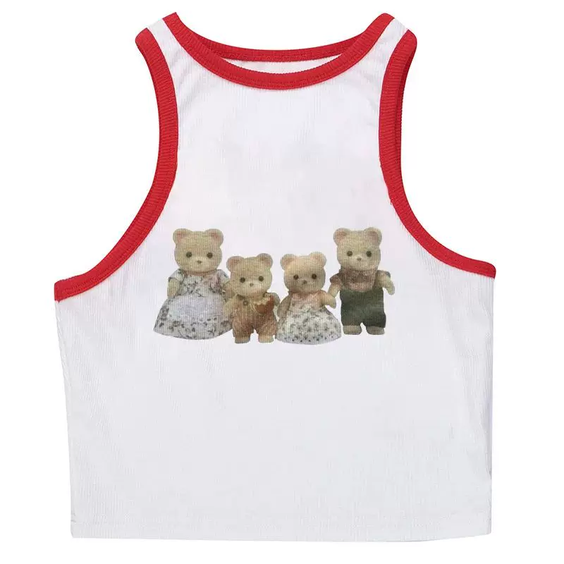Футболка женская Y2K CRO POP это Tee Bear принт милые графика UM
