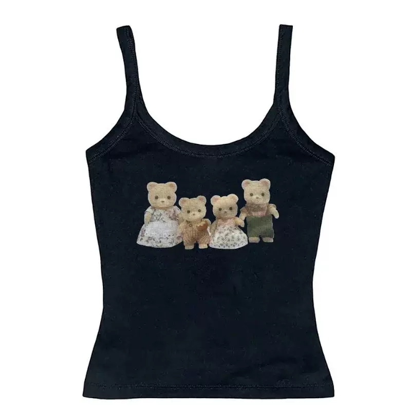 Футболка женская Y2K CRO POP это Tee Bear принт милые графика UM