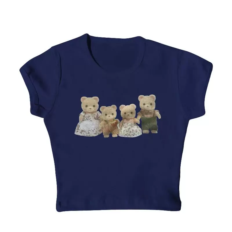 Футболка женская Y2K CRO POP это Tee Bear принт милые графика UM
