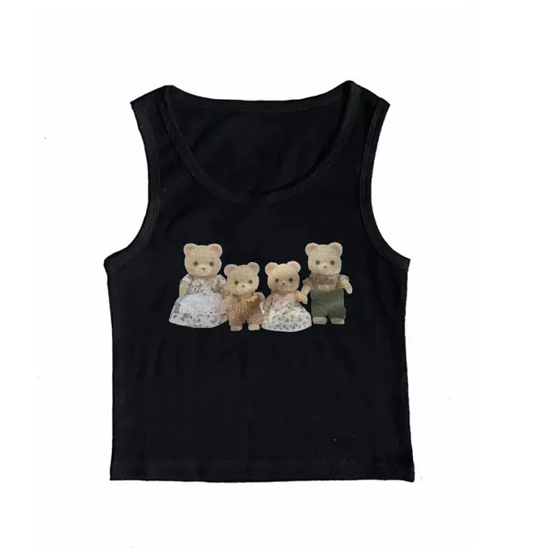 Футболка женская Y2K CRO POP это Tee Bear принт милые графика UM