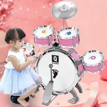 Pretty baby drum set for children beginners drums three instruments 6 babies 1 to 3 years old 5 little boy toy