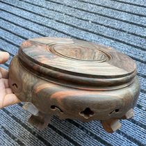 Laos rosewood crafts ornament base solid wood vase round low stool crafts base Cochin Dalbergia