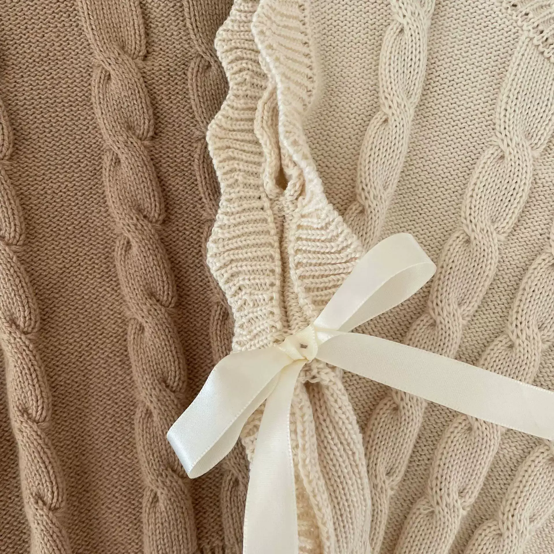 [Korean Style Children Knit Vest for Girls Autumn Winter Slee]