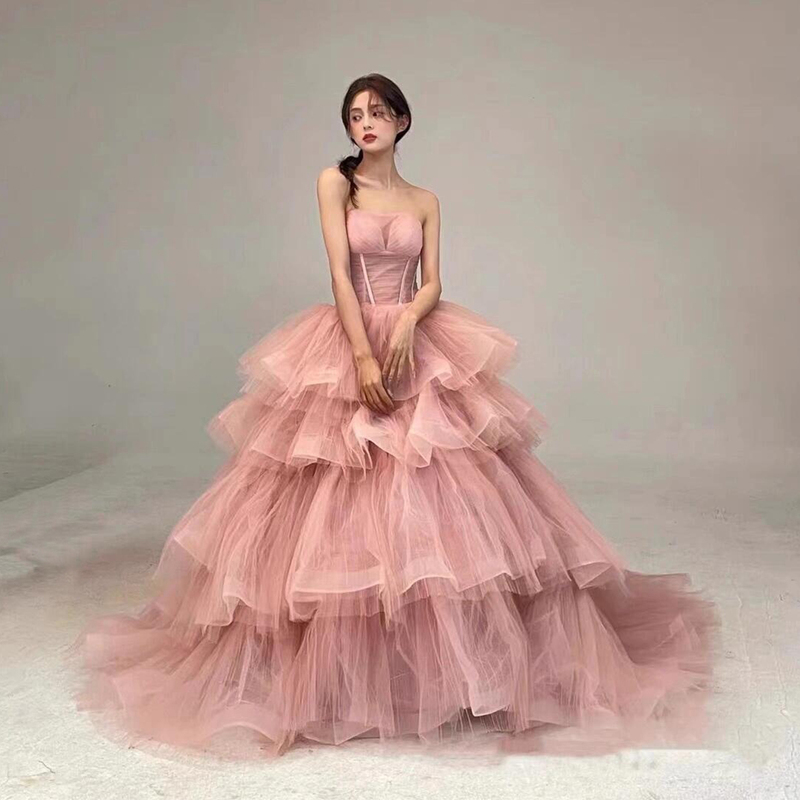 Fugitive Princess Light Wedding Dress 2026 New Engagement Dress Gown Morning Robe Bride Birthday Coming-Of-Age Ceremony Pink Petite Fugitive Princess Light Wedding Dress 2026 New Engagement Dress Gown Morning Robe Bride Birthday Coming-Of-Age Ceremony Pink Petite