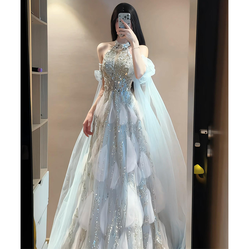 Engagement Banquet Evening Dress Light Wedding Dress 2026 New Heavy-Duty High-End Birthday Coming-Of-Age Ceremony Niche Morning Gown Female Bride