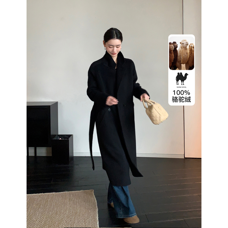 Maven Lin【In Stock 30% off】Luxury Heavyweight 1Oo Camel Wool Coat Women's Long Double-Sided Woolen Jacket Maven Lin【In Stock 30% off】Luxury Heavyweight 1Oo Camel Wool Coat Women's Long Double-Sided Woolen Jacket