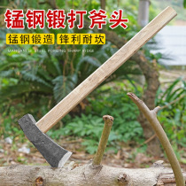 Curved firewood ax for firewood household mountaineering ax logging woodworking ax pure steel all steel outdoor large forged