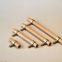 Brass Wooden Handles Simple Drawer Wood Handle Cabinet
