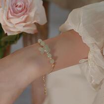 Laurel Rabbit* Natural Hetian Jade Rabbit Bracelet Original Design Light Luxury Temperament Ins Style Adjustable Girlfriend Best Friend