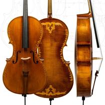 SC200 Carved flower imported Euro with antique tiger veins handmade professional playing cograde cello